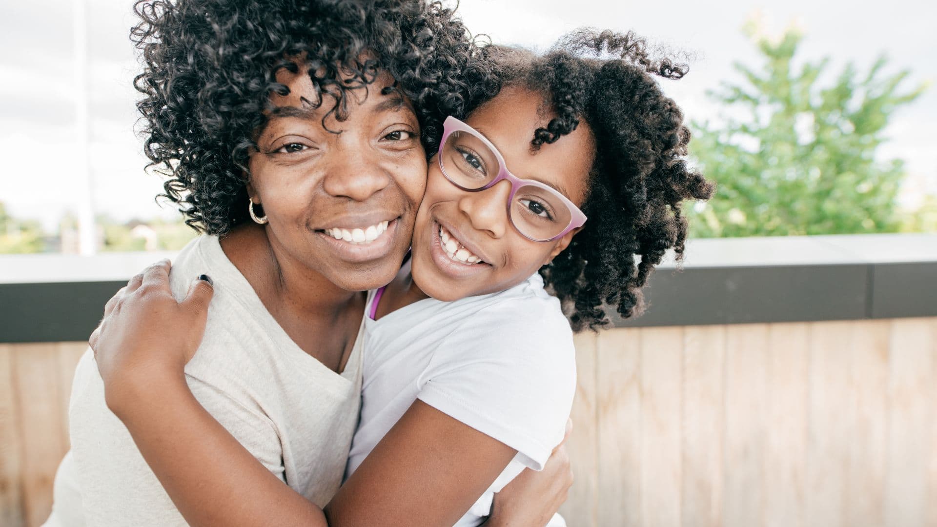 A parent and child together during a connected moment at home